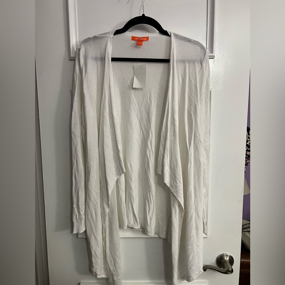 Joe Fresh White Cardigan Size L